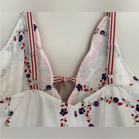 Anthropologie Celandine Plunge-neck Drop-waist Cotton midi Dress, Large NWT - Picture 5 of 7